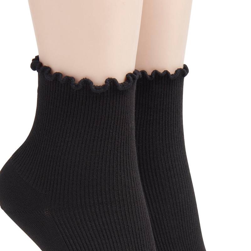Black/Black Clarks 2 Pack Rosewelt Crew Sock | CLKS-84640