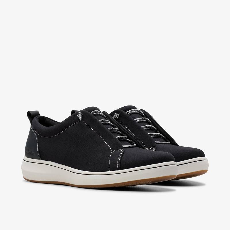 Black Clarks Breeze Sky Lace | CLKS-85330