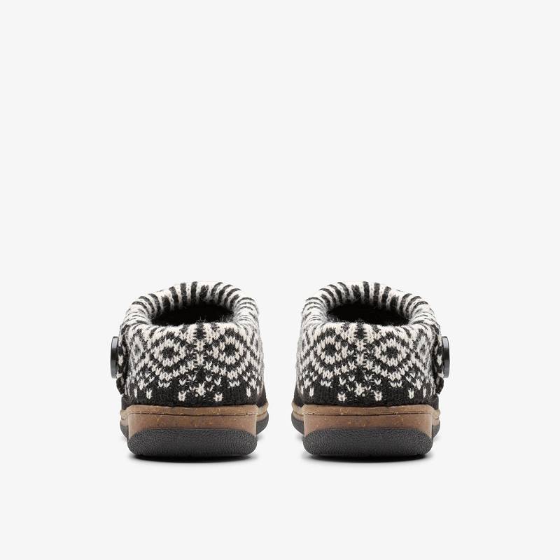 Black Clarks Willowdean Sweater Slippers | CLKS-84670