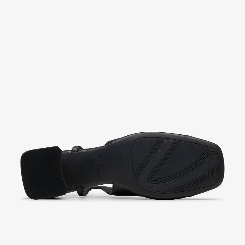 Black Combination Leather Clarks Nyta 45 Sling | CLKS-85231