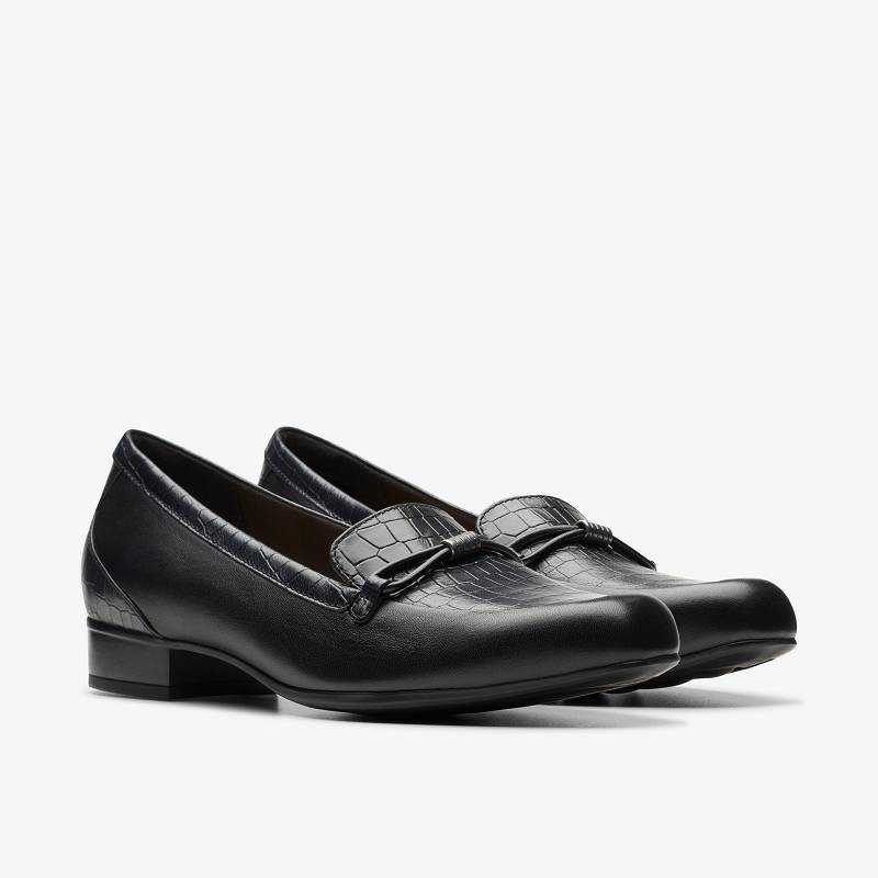 Black Crocodile Clarks Juliet Shine | CLKS-85437