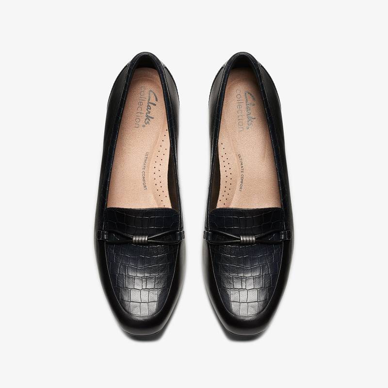 Black Crocodile Clarks Juliet Shine | CLKS-85437