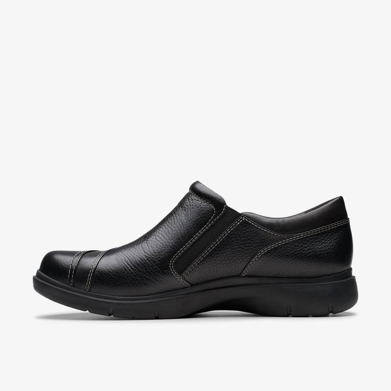Black Leather Clarks Certina Pure | CLKS-84768