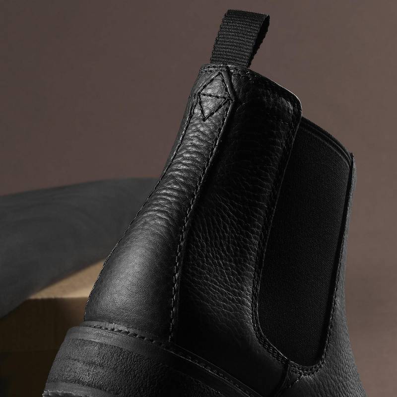 Black Leather Clarks Clarkdale Easy | CLKS-84543