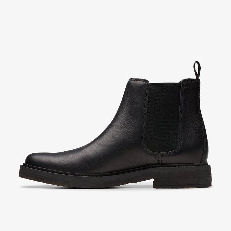 Black Leather Clarks Clarkdale Easy | CLKS-84543