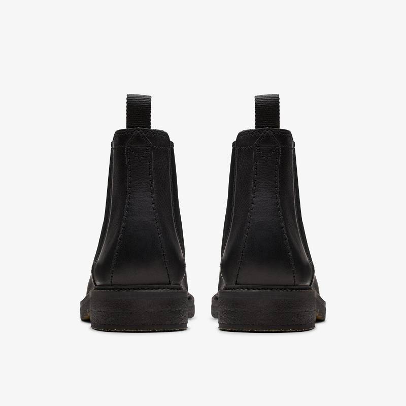 Black Leather Clarks Clarkdale Easy | CLKS-84543