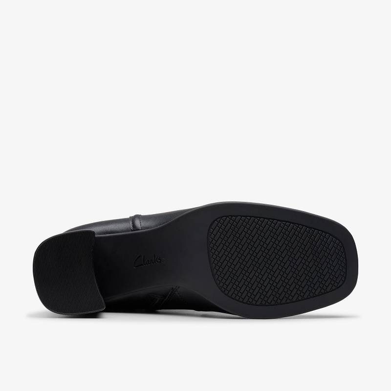 Black Leather Clarks Keirsta Haley | CLKS-85047