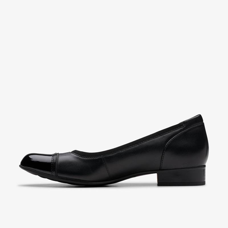 Black Leather Clarks Krystine May | CLKS-85224