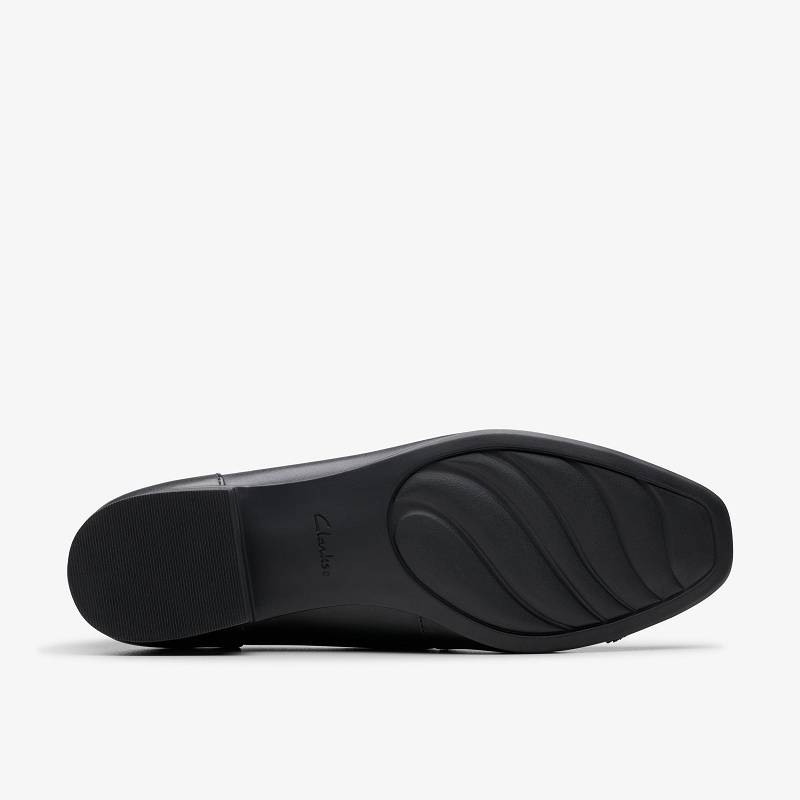 Black Leather Clarks Krystine May | CLKS-85224