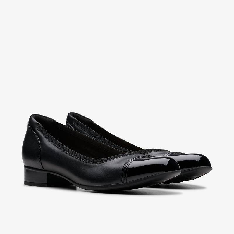 Black Leather Clarks Krystine May | CLKS-85224