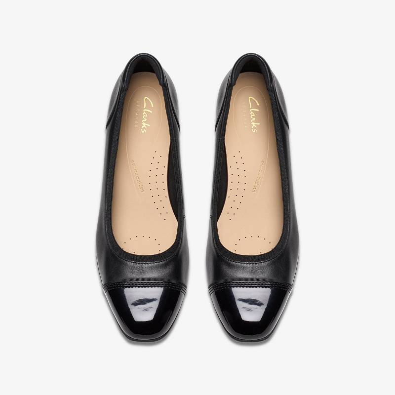 Black Leather Clarks Krystine May | CLKS-85224