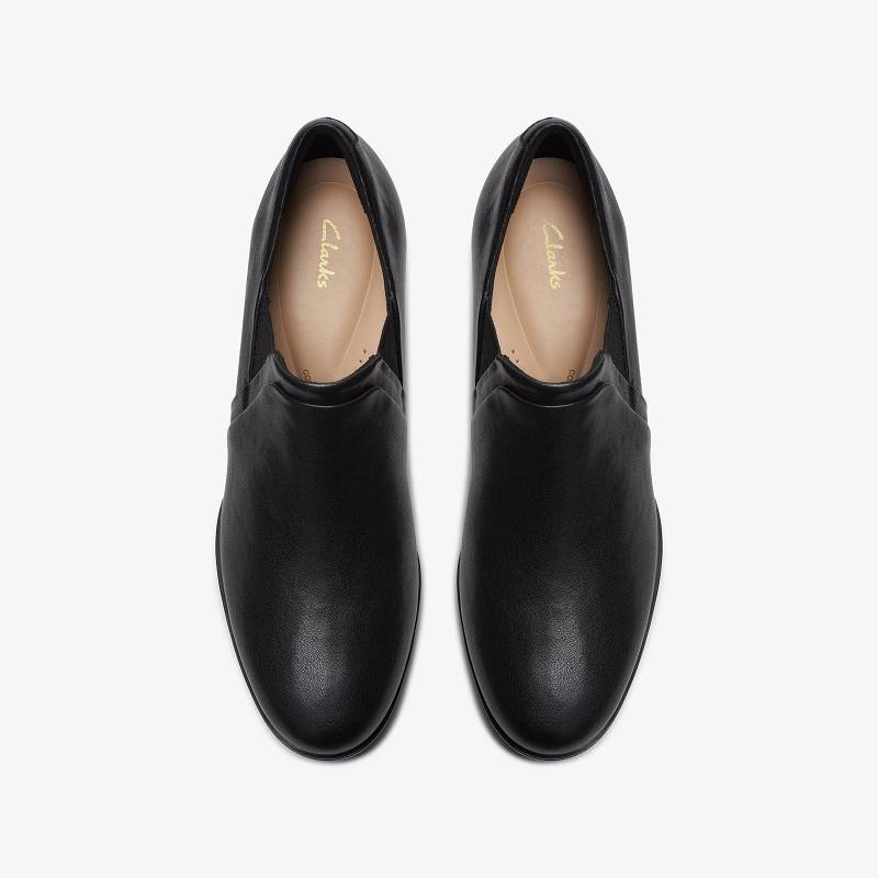Black Leather Clarks Loken Way | CLKS-85082
