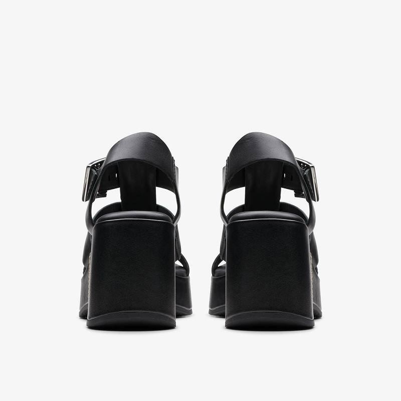 Black Leather Clarks Manon Cove | CLKS-84750