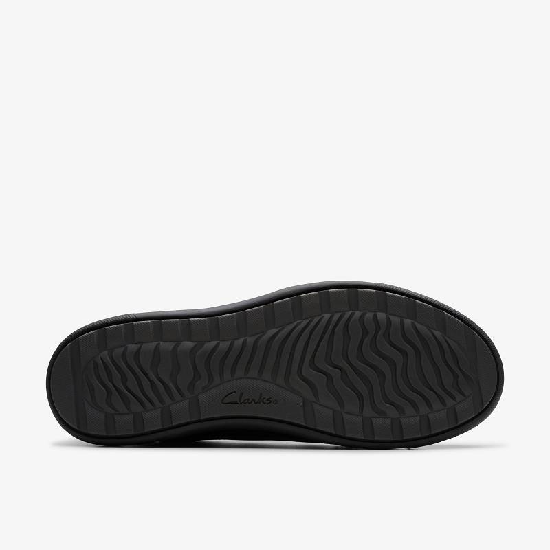 Black Leather Clarks Mapstone Lo Gore-Tex | CLKS-84354