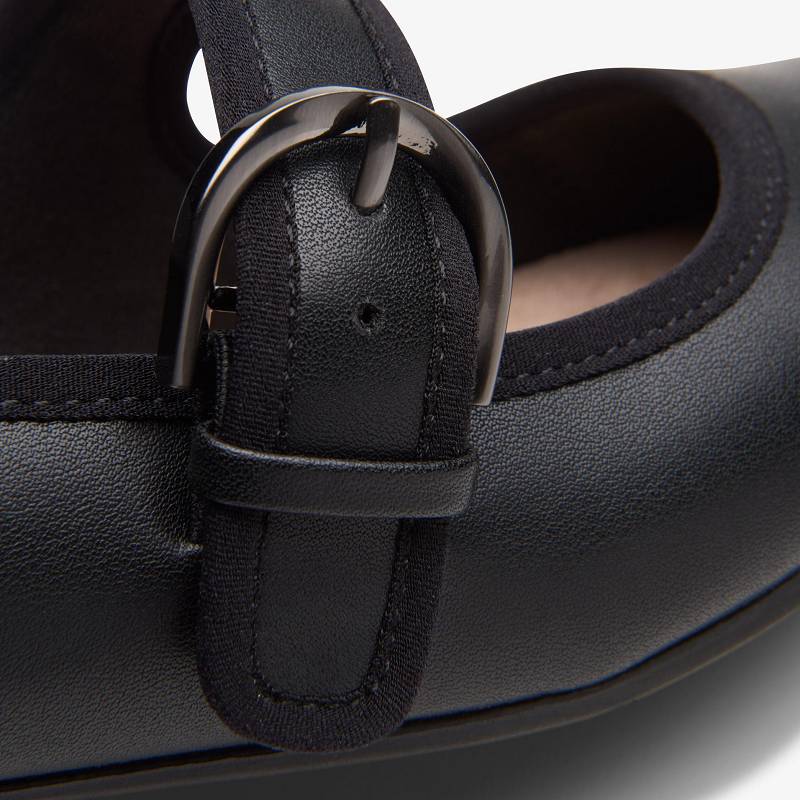 Black Leather Clarks Natalyn May | CLKS-85340