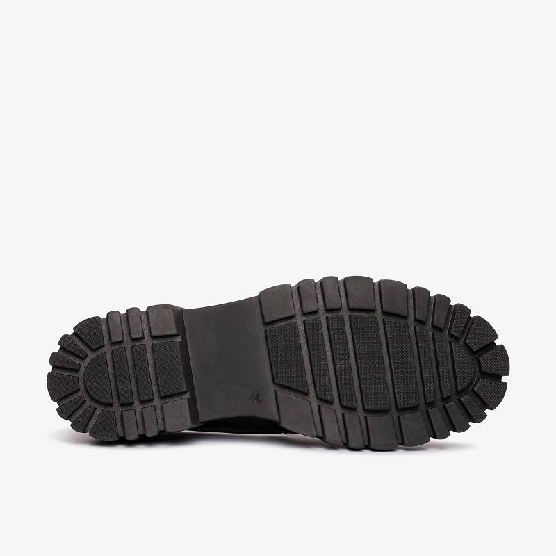 Black Leather Clarks Page Loafer | CLKS-84845