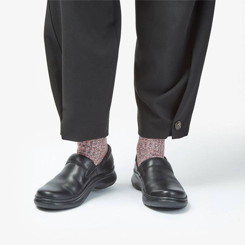 Black Leather Clarks Pro Gem | CLKS-84761