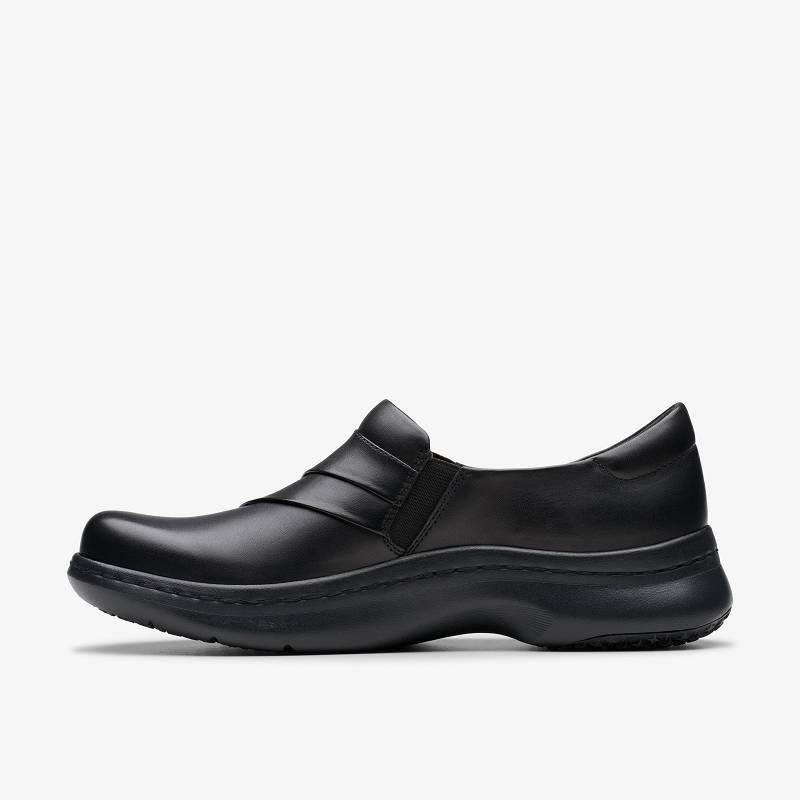 Black Leather Clarks Pro Lux | CLKS-84884