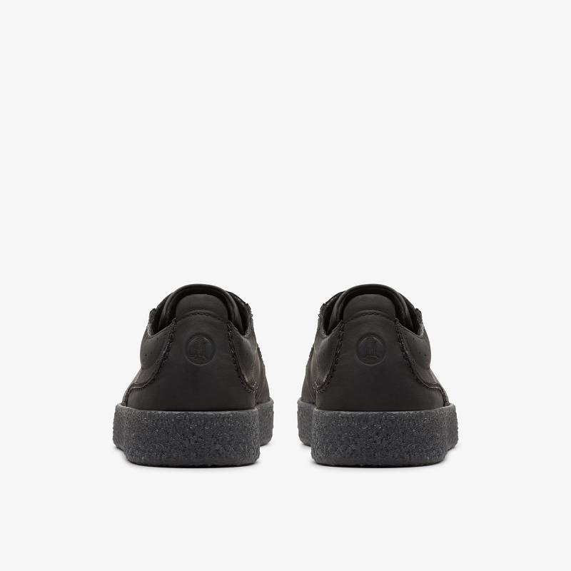 Black Leather Clarks Streethill Lace | CLKS-84238