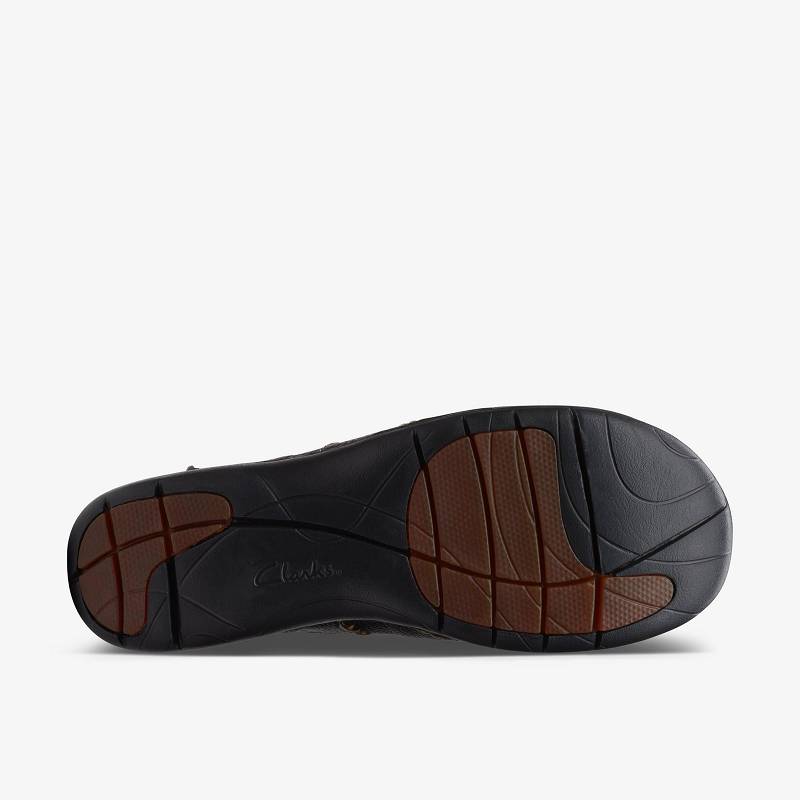 Black Leather Clarks Un Loop Stride | CLKS-84774