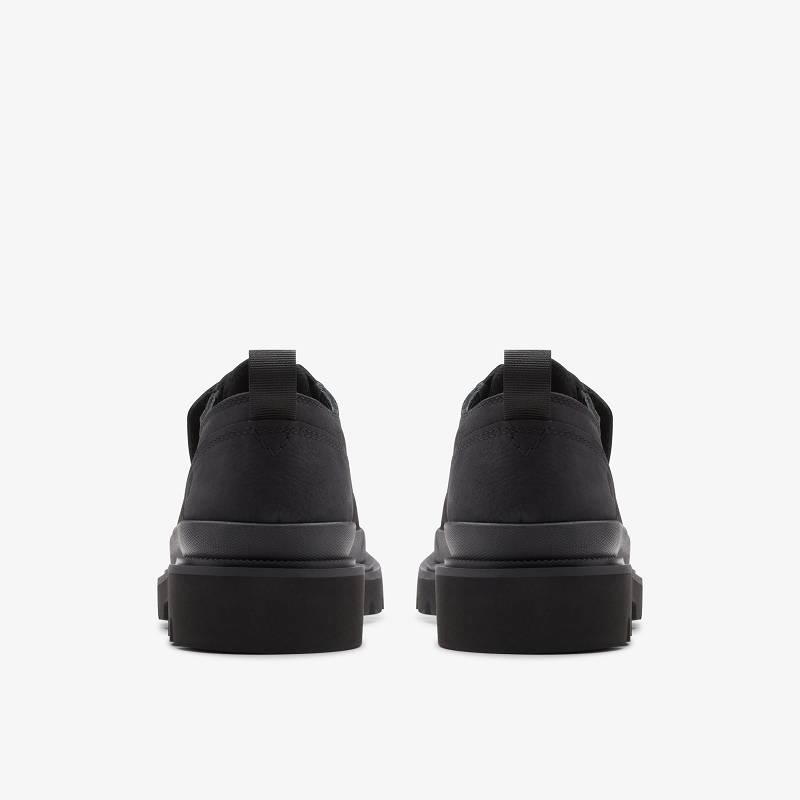 Black Nubuck Clarks Badell Lace | CLKS-84378