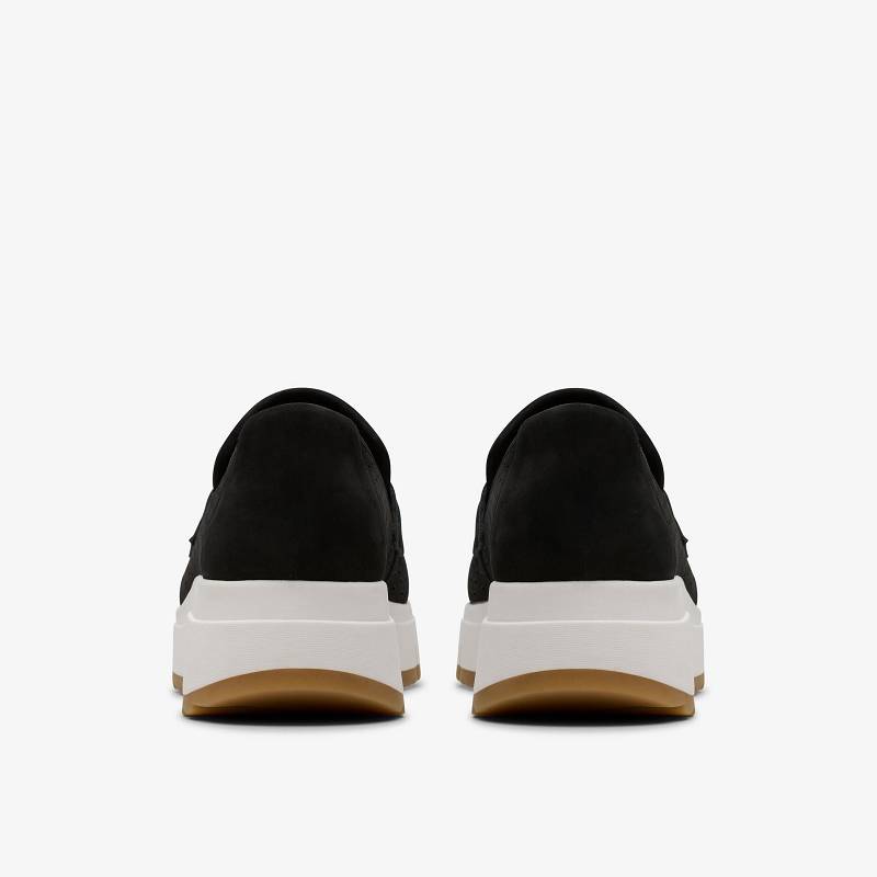Black Nubuck Clarks Loriini Edge | CLKS-85421