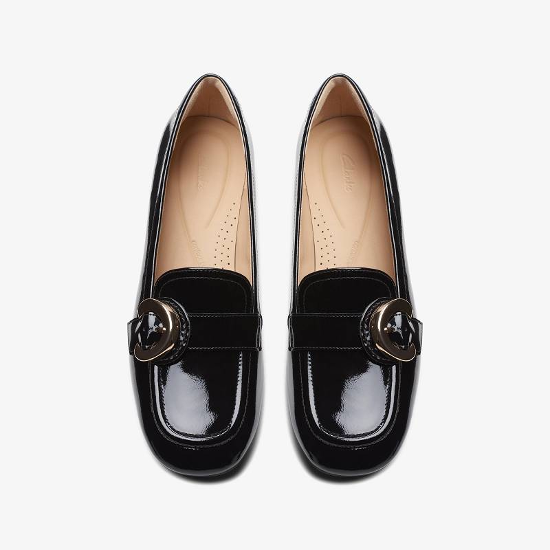 Black Patent Clarks Daiss 30 Trim | CLKS-85032
