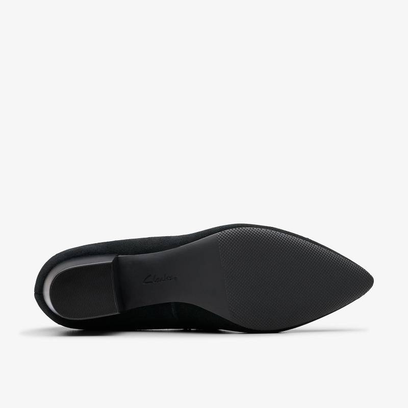 Black Suede Clarks Ellanie Hope | CLKS-85037