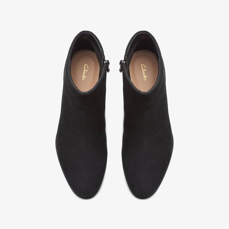 Black Suede Clarks Freva 55 Zip | CLKS-85571