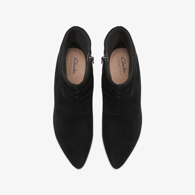 Black Suede Clarks Teresa Skip | CLKS-85598