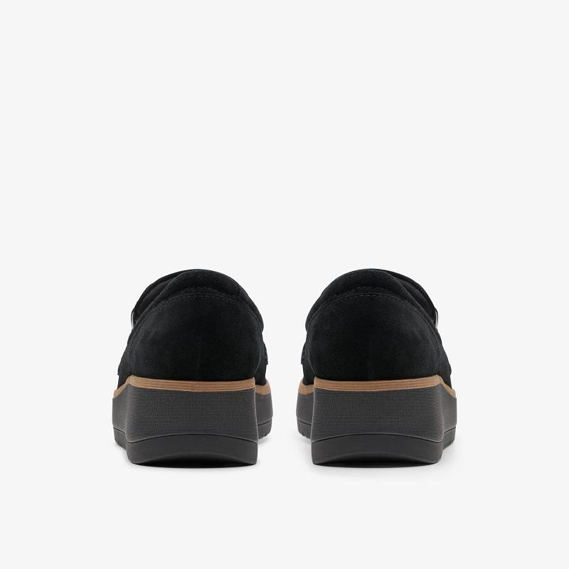 Black Suede Clarks Zylah May | CLKS-85370