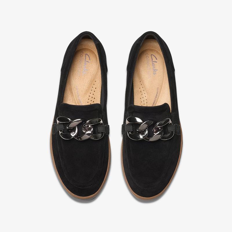 Black Suede Clarks Zylah May | CLKS-85370