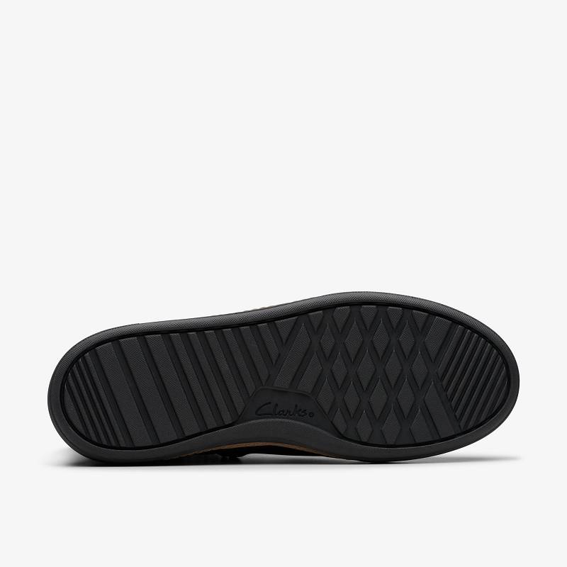 Black Warmlined Leather Clarks Hollyhock Lane | CLKS-85488