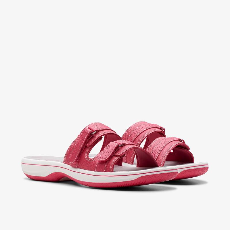 Bright Pink Combination Clarks Breeze Piper | CLKS-84931