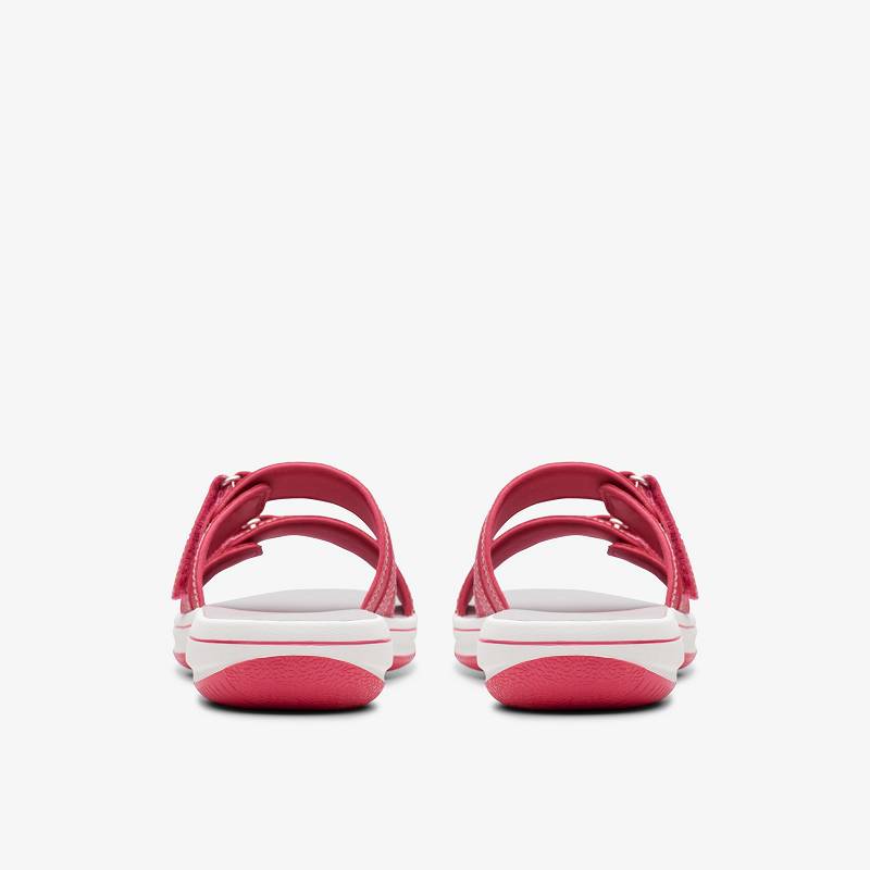 Bright Pink Combination Clarks Breeze Piper | CLKS-84931