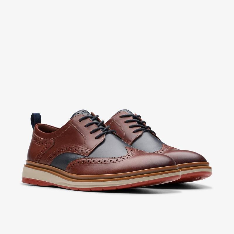 British Tan Combination Clarks Chantry Wing | CLKS-84474