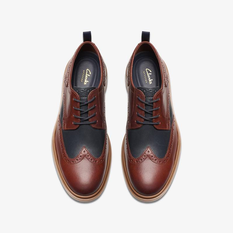 British Tan Combination Clarks Chantry Wing | CLKS-84474