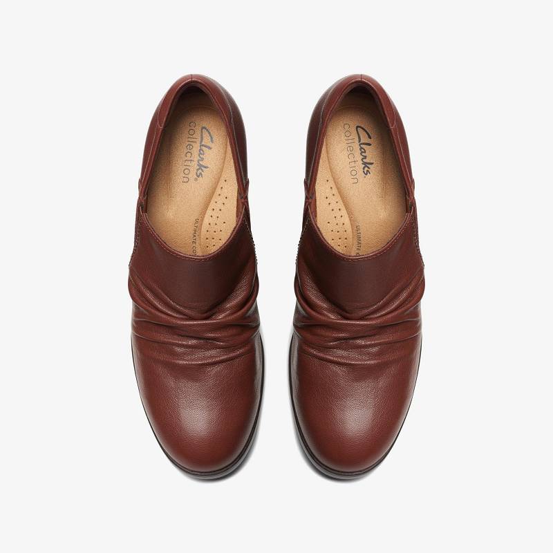 British Tan Leather Clarks Emily 2 Cove | CLKS-85257