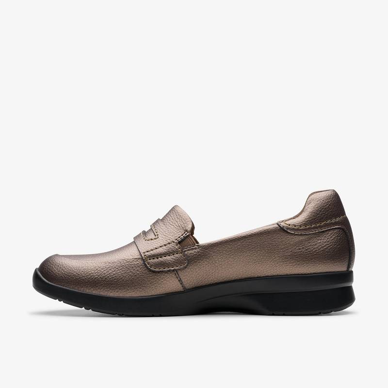 Bronze Metallic Clarks Ellowyn Penny | CLKS-85009