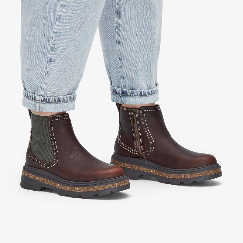 Brown Leather Clarks Hencroft Step Waterproof | CLKS-85514