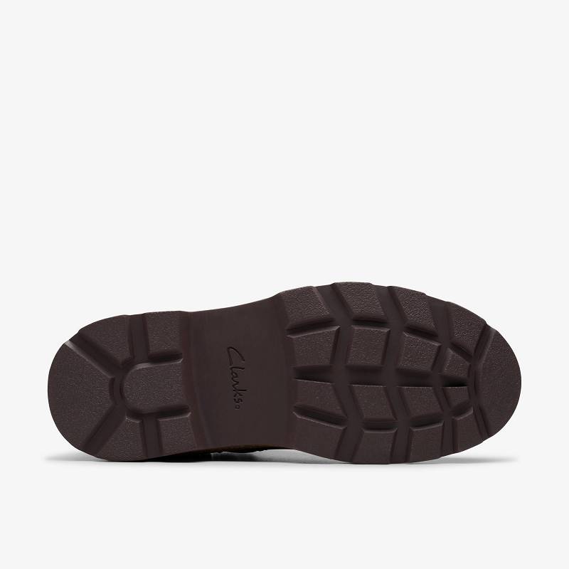 Brown Leather Clarks Hencroft Step Waterproof | CLKS-85514