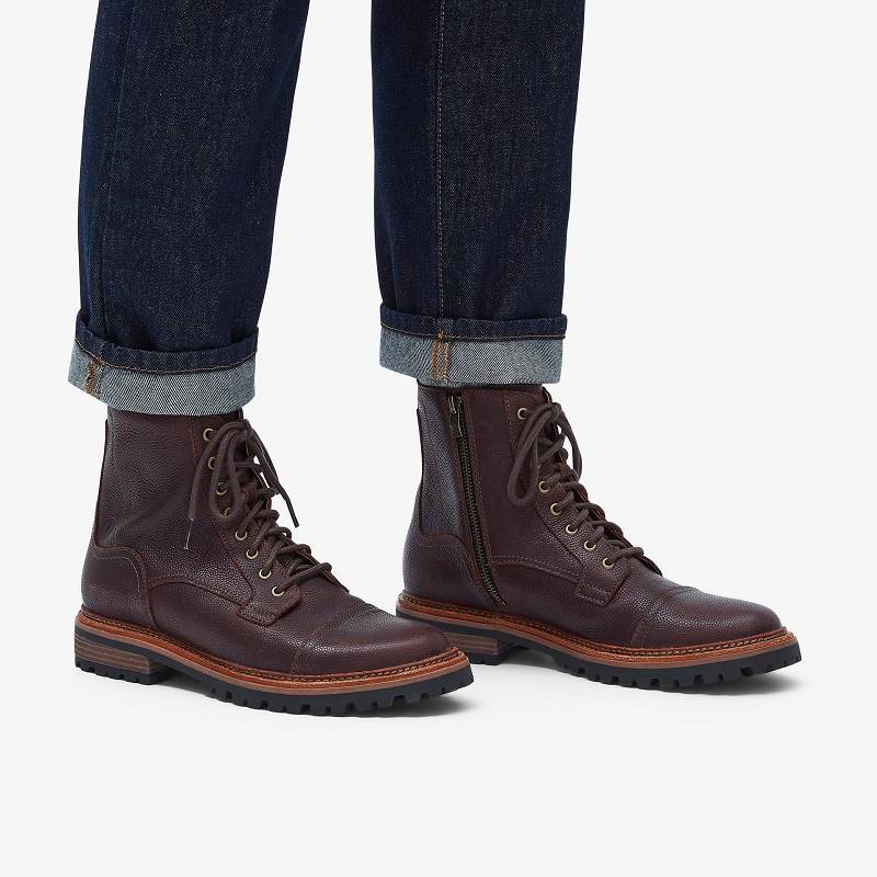 Brown Scotch Grain Clarks Clarkridge Hi | CLKS-84555