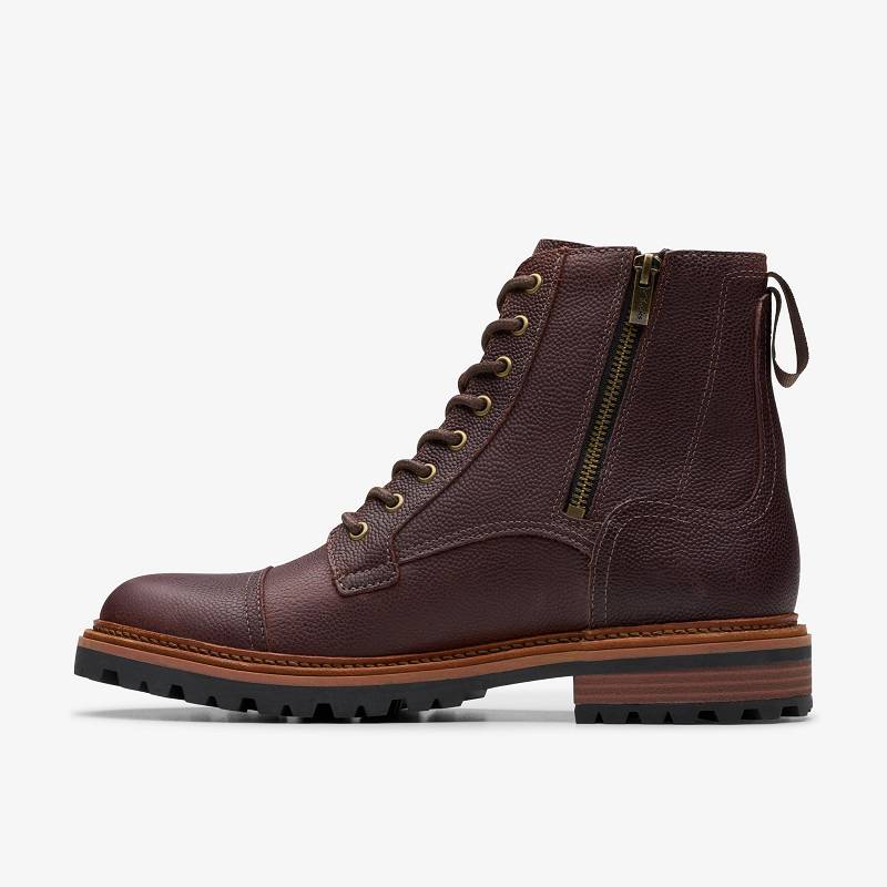 Brown Scotch Grain Clarks Clarkridge Hi | CLKS-84555