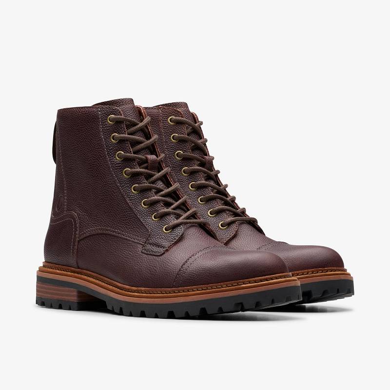 Brown Scotch Grain Clarks Clarkridge Hi | CLKS-84555