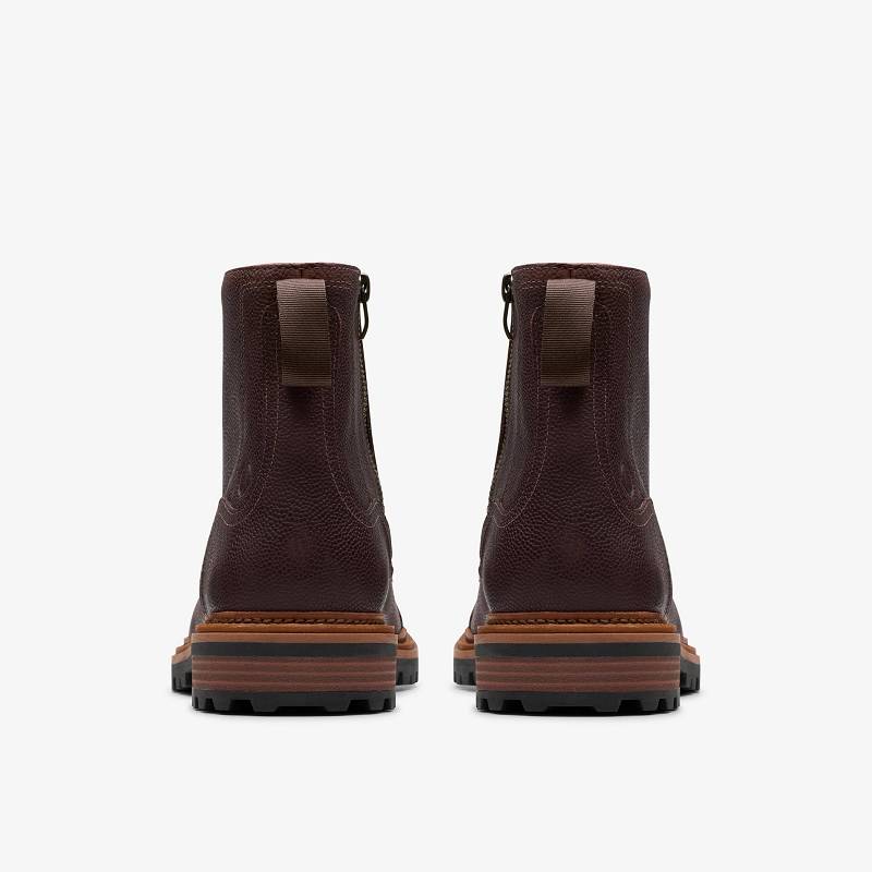Brown Scotch Grain Clarks Clarkridge Hi | CLKS-84555