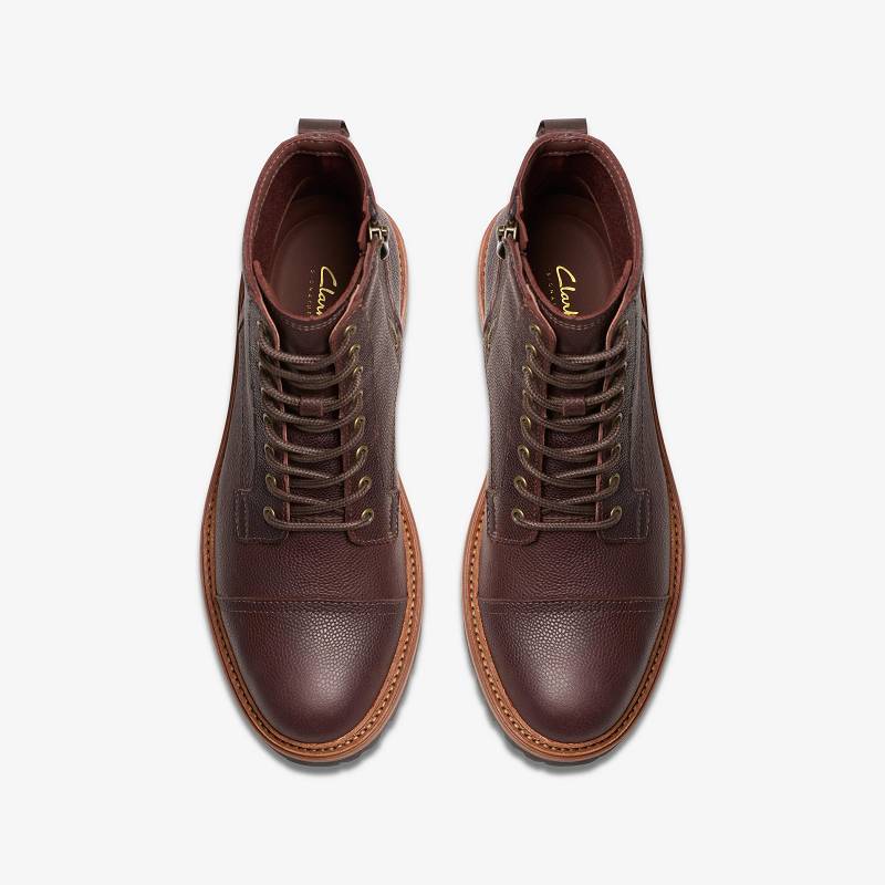 Brown Scotch Grain Clarks Clarkridge Hi | CLKS-84555