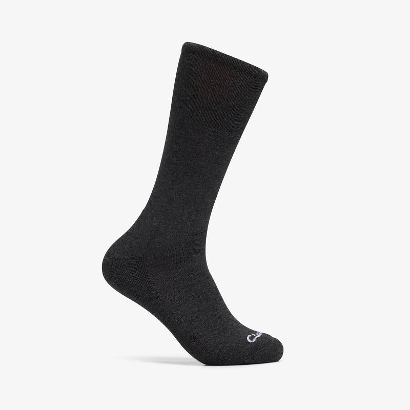 Charcoal Clarks Solid Crew Sock | CLKS-84180
