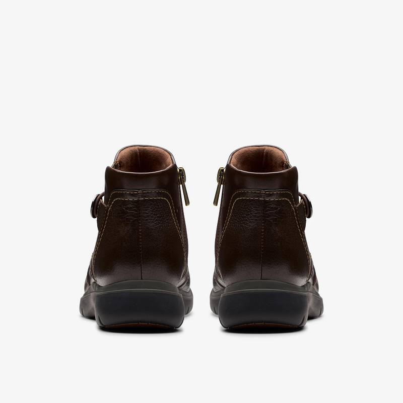 Dark Brown Leather Clarks Certina Joy | CLKS-85478