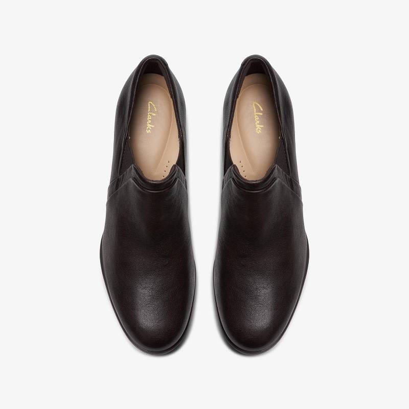 Dark Brown Leather Clarks Loken Way | CLKS-85260
