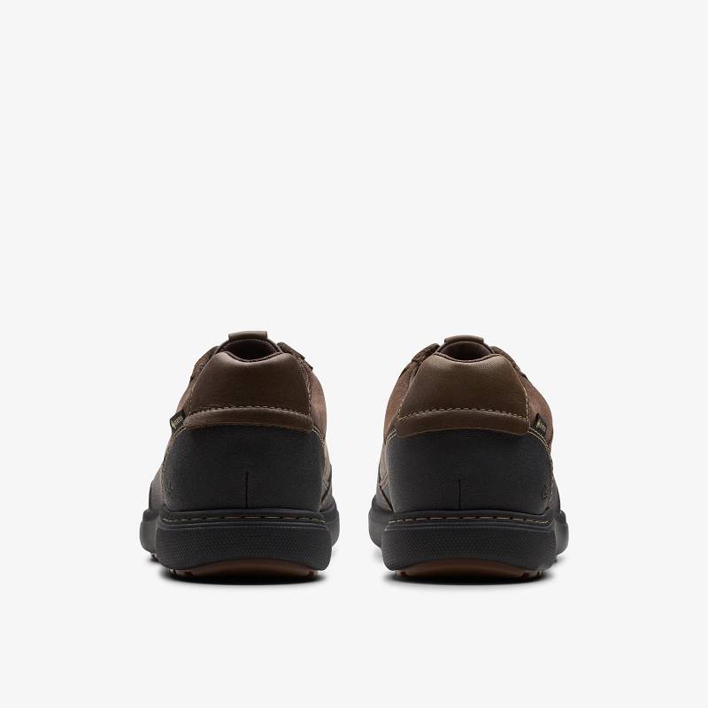 Dark Brown Leather Clarks Mapstone Lo Gore-Tex | CLKS-84248